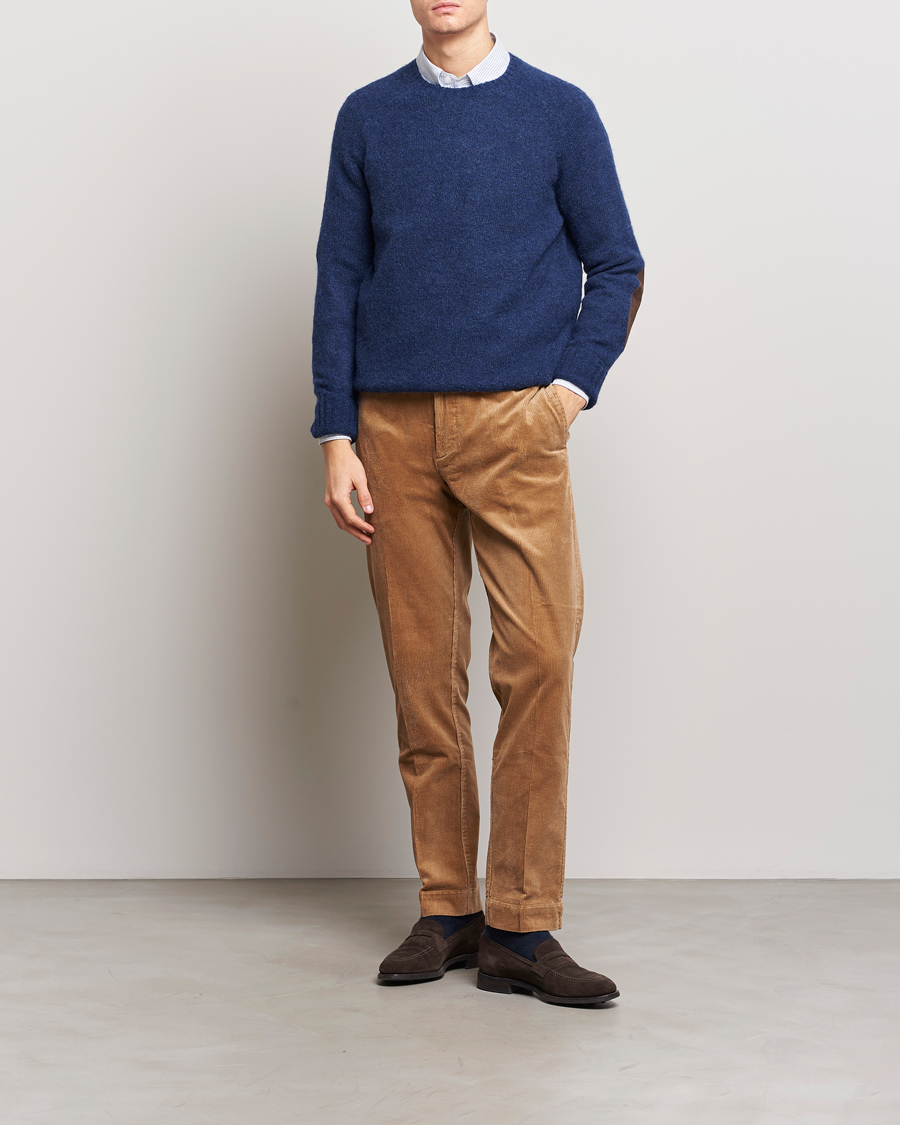 Herre | Trøjer | Polo Ralph Lauren | Alpaca Knitted Crew Neck Sweater Navy Heather