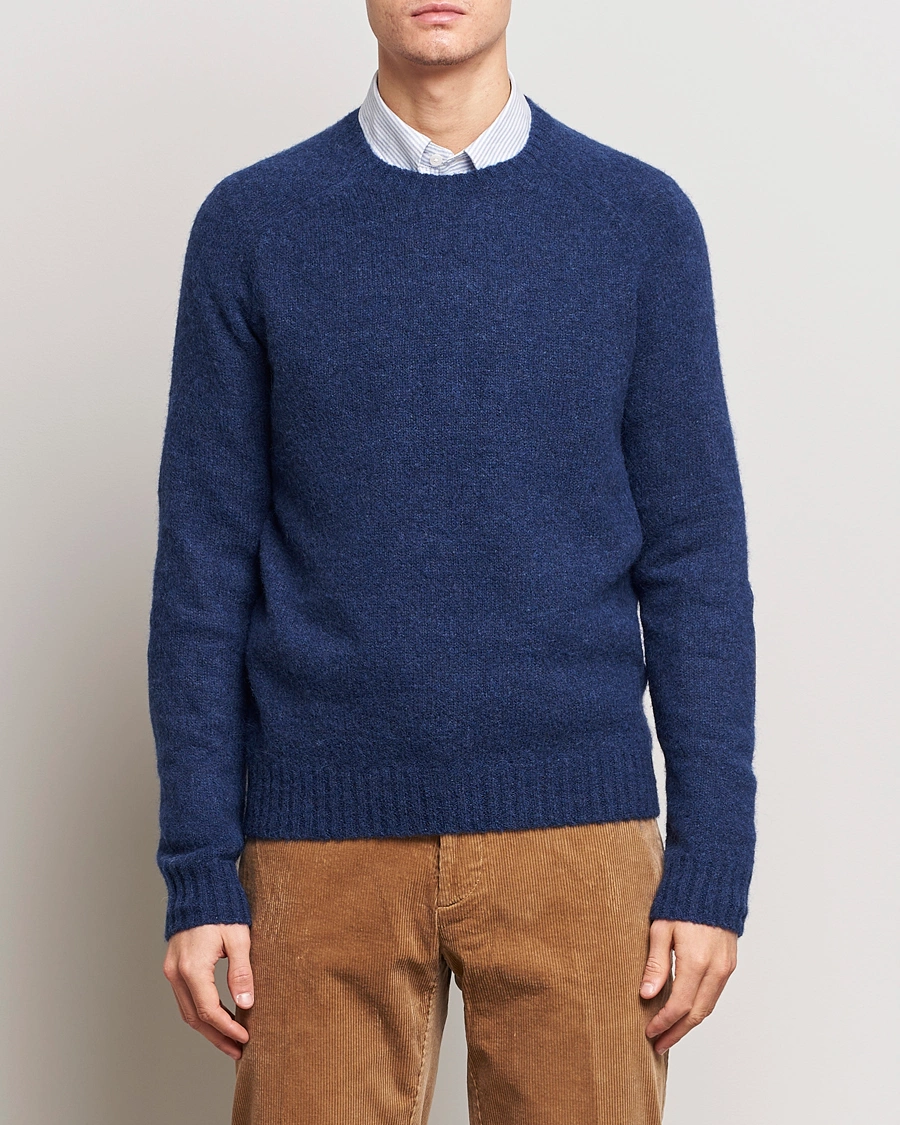 Herre | 30% udsalg | Polo Ralph Lauren | Alpaca Knitted Crew Neck Sweater Navy Heather 