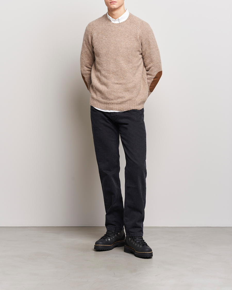 Herre | Trøjer | Polo Ralph Lauren | Alpaca Knitted Crew Neck Sweater Oak Brown Heather