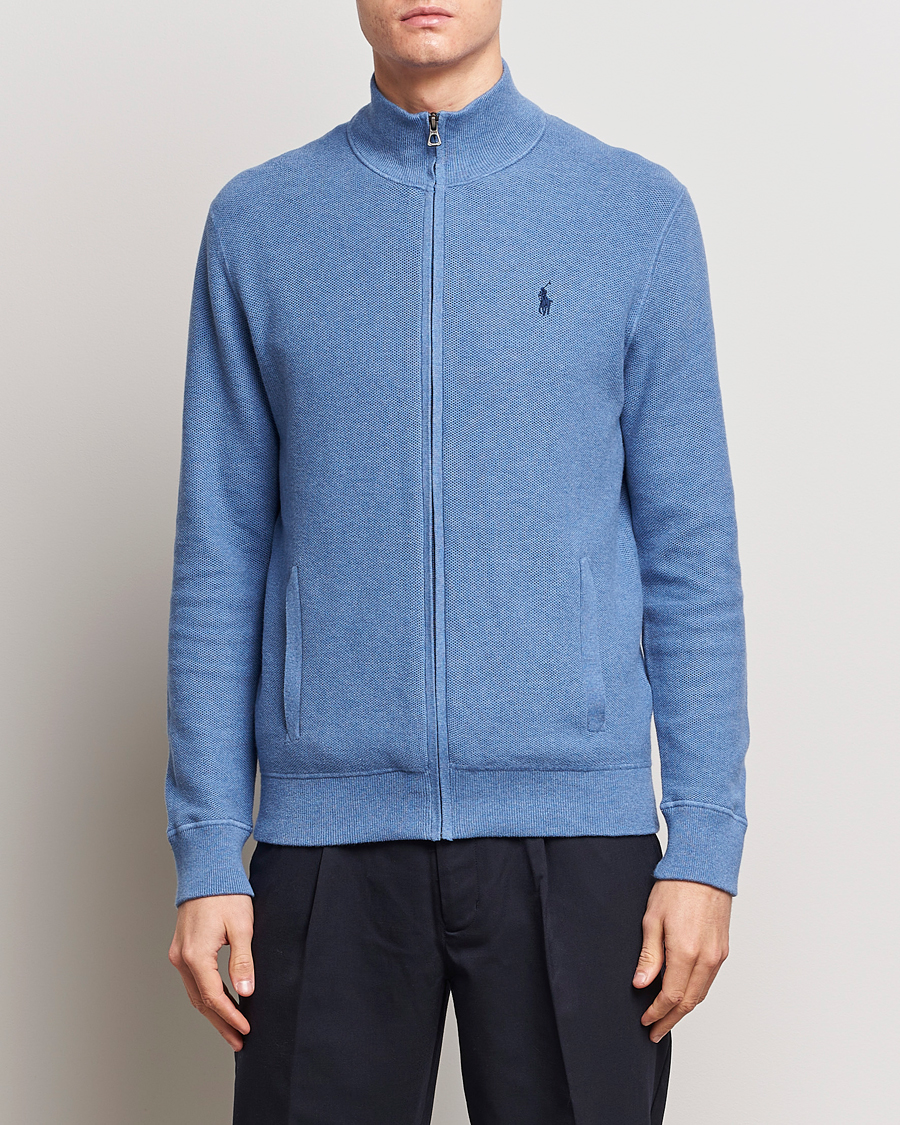 Herre | World of Ralph Lauren | Polo Ralph Lauren | Textured Full-Zip Blue Stone Heather