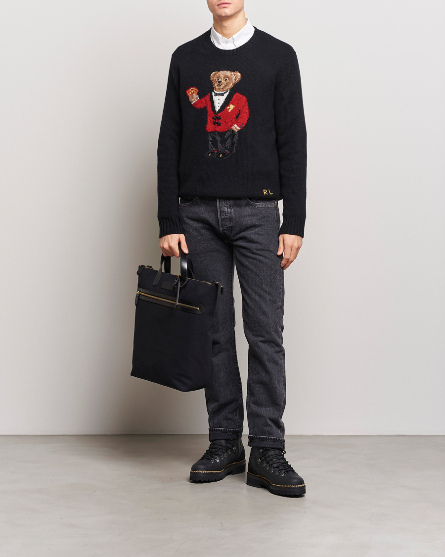 Herre | Trøjer | Polo Ralph Lauren | Lunar New Year Wool Knitted Bear Sweater Black