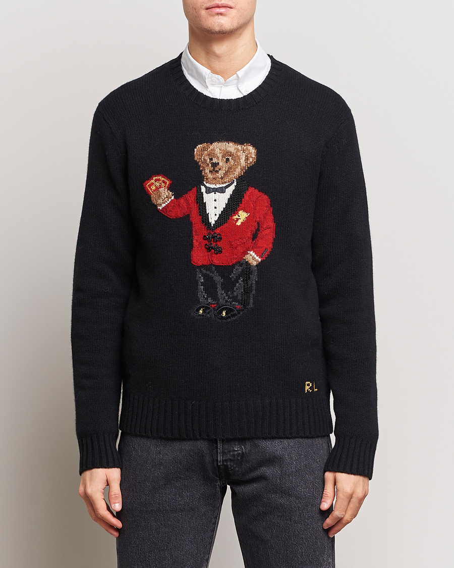 Herre | 30% udsalg | Polo Ralph Lauren | Lunar New Year Wool Knitted Bear Sweater Black