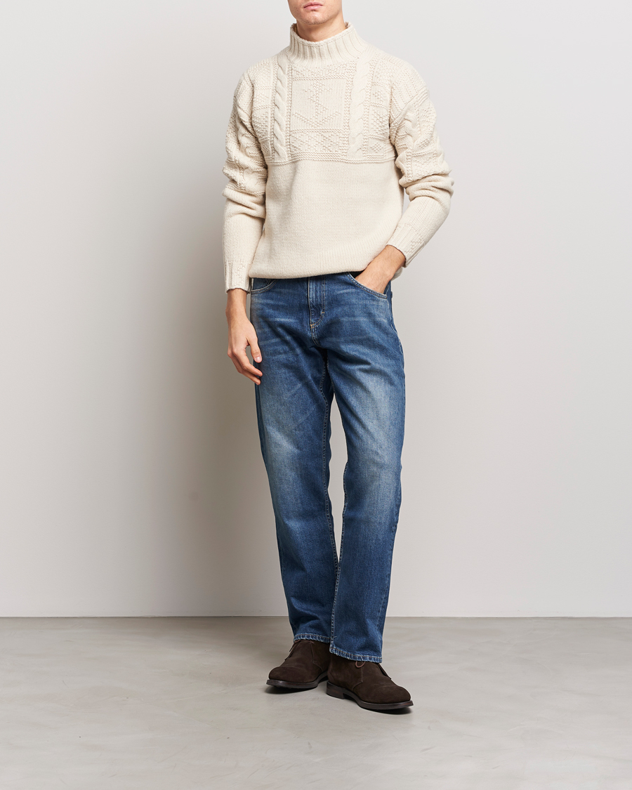 Herre | Trøjer | Polo Ralph Lauren | Wool Knitted Aran Rollneck Cream