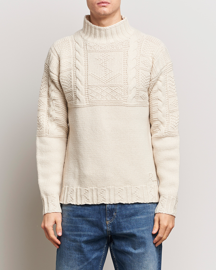 Herre | Trøjer | Polo Ralph Lauren | Wool Knitted Aran Rollneck Cream