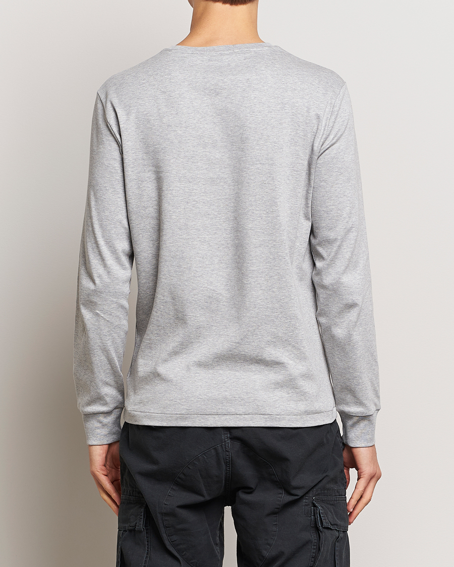 Herre | T-Shirts | Polo Ralph Lauren | Luxury Pima Cotton Long Sleeve T-Shirt Light Grey