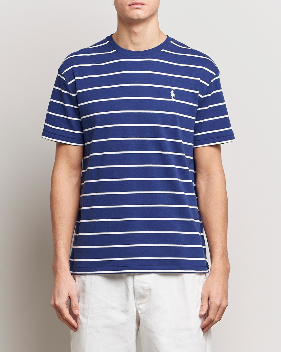 Herre | Kortærmede t-shirts | Polo Ralph Lauren | Striped Crew Neck T-Shirt Blue/White