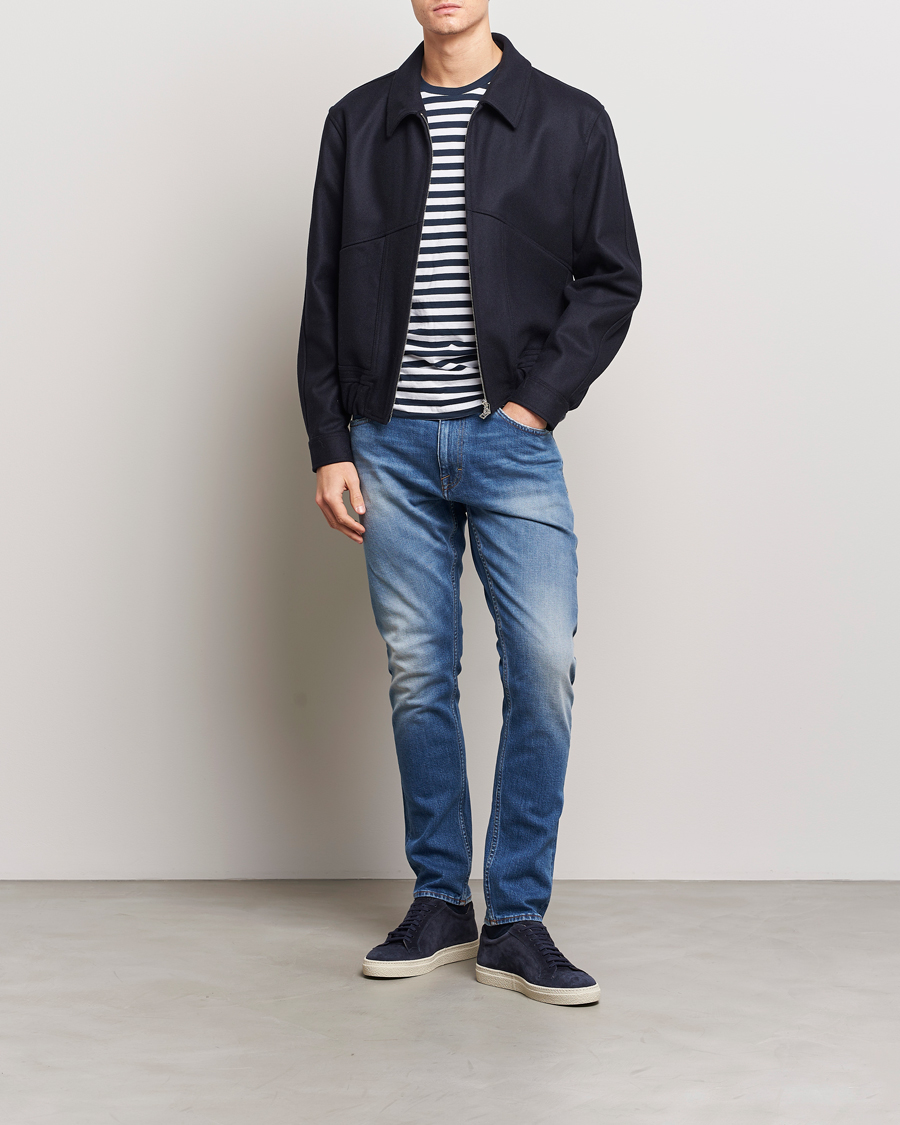 Herre | Jeans | Tiger of Sweden | Pistolero Stretch Cotton Jeans Light Blue