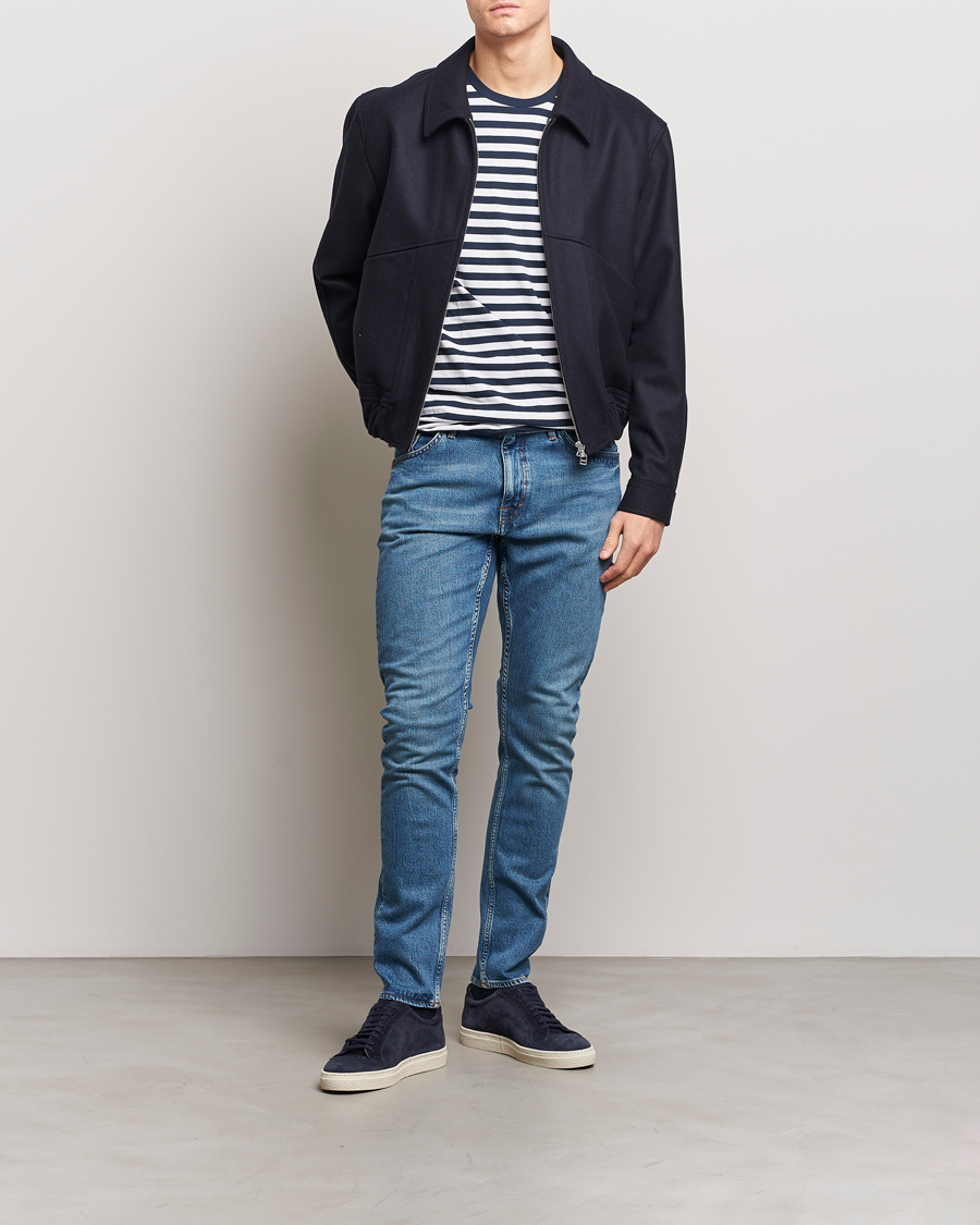 Herre | Jeans | Tiger of Sweden | Pistolero Stretch Cotton Jeans Midnight Blue