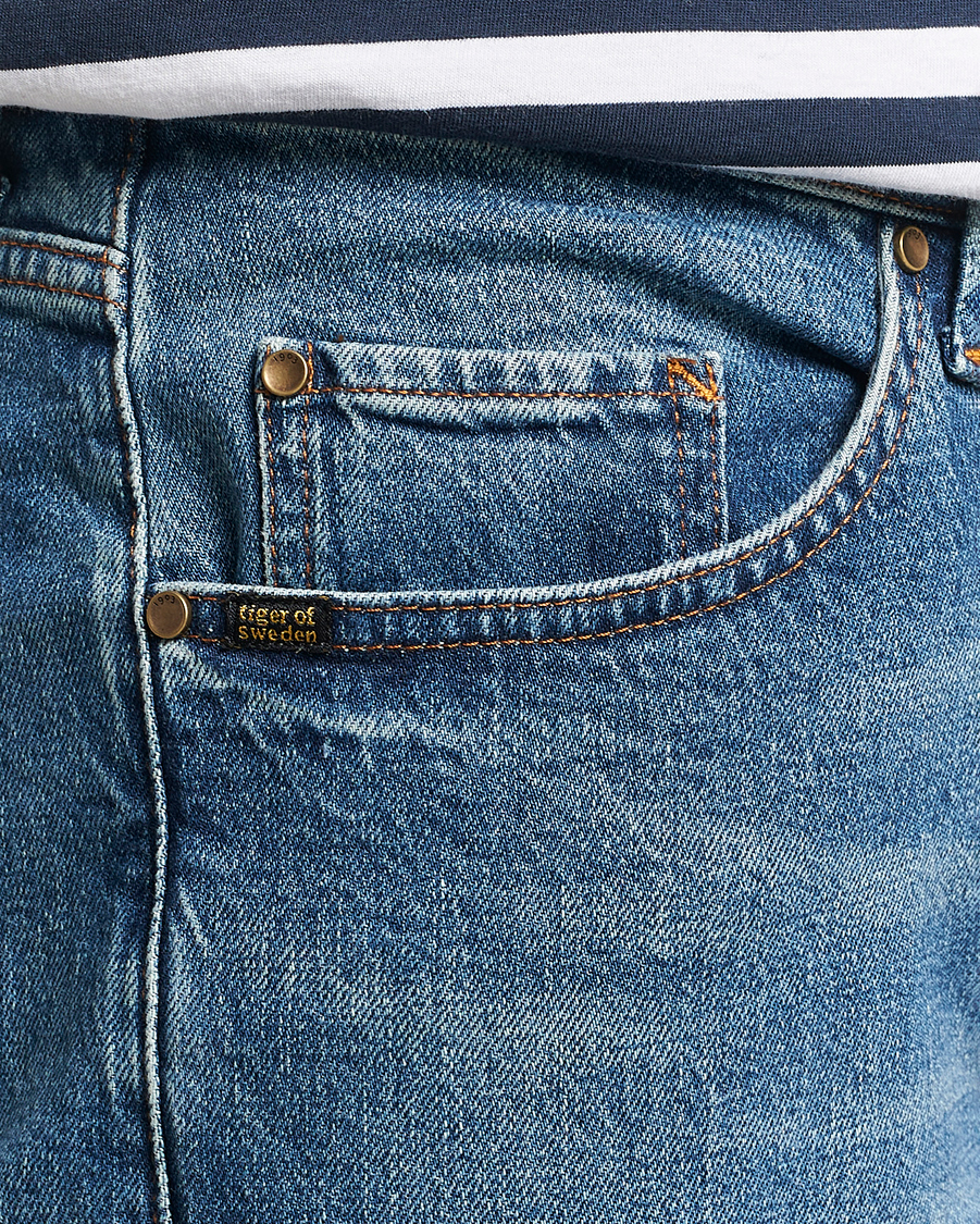 Herre | Jeans | Tiger of Sweden | Pistolero Stretch Cotton Jeans Midnight Blue