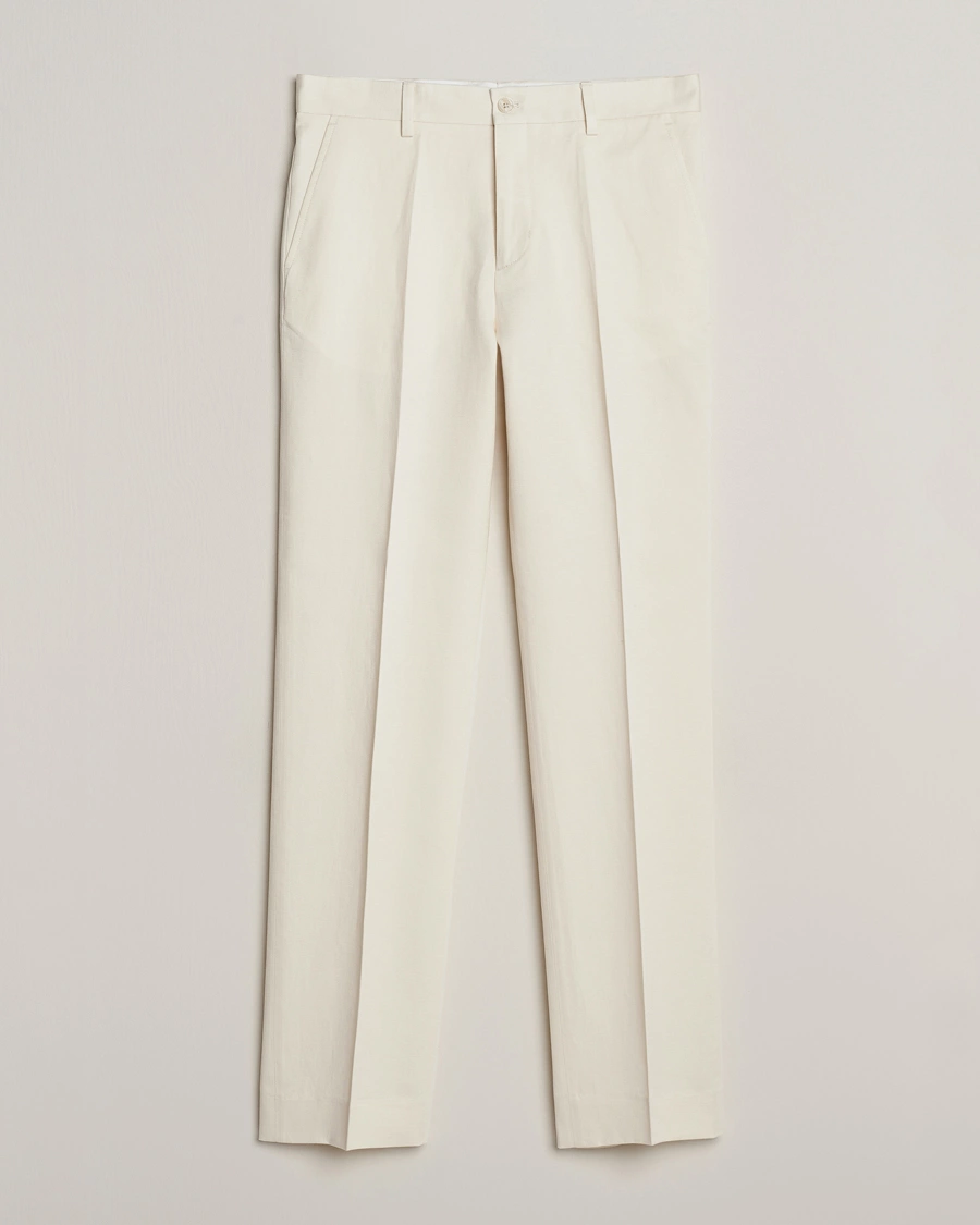 Herr |  | Filippa K | Straight Linen Trousers Bone White