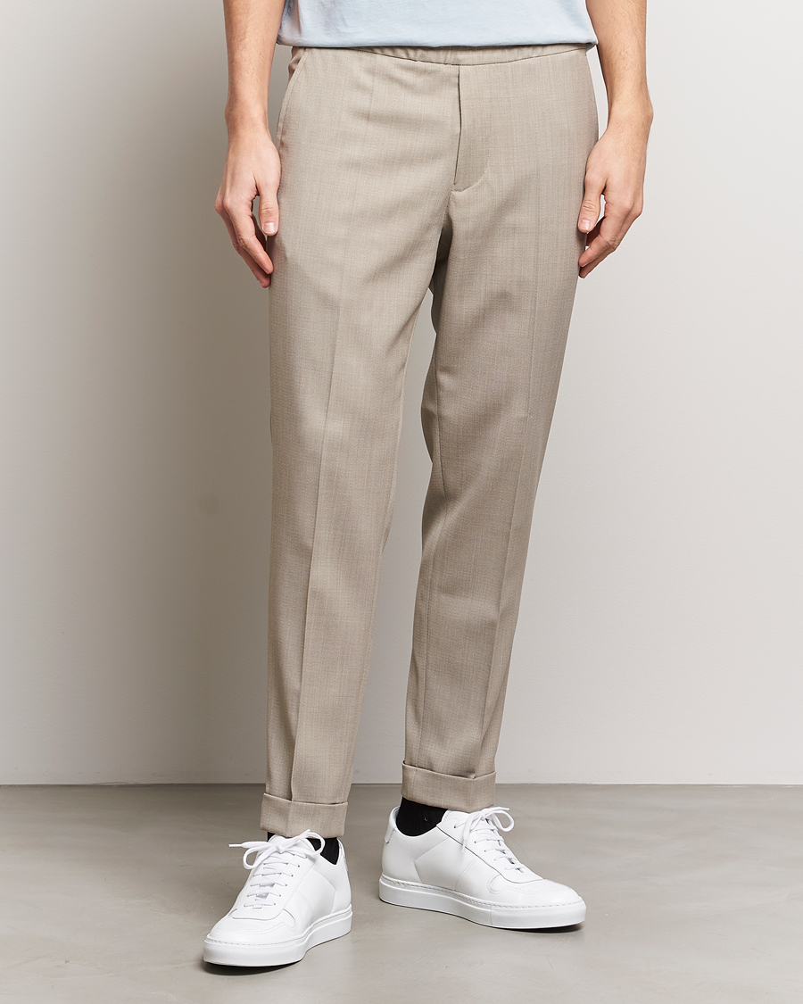 Herre | Business & Beyond | Filippa K | Terry Cropped Trousers Light Khaki