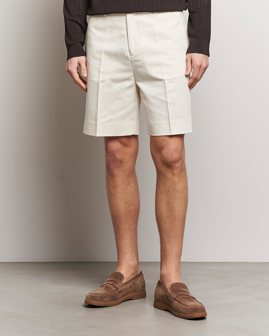 Herre | Tøj | Filippa K | Cotton/Linen Shorts Bone White