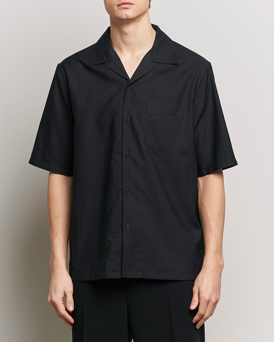 Herre | Kortærmede skjorter | Filippa K | Resort Short Sleeve Shirt Black