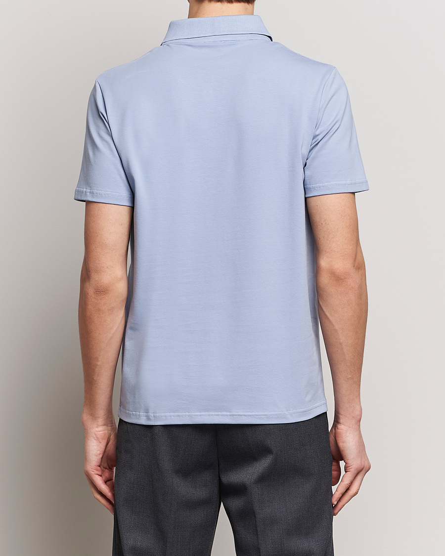 Herre | Polotrøjer | Filippa K | Soft Lycra Polo T-Shirt Faded Blue