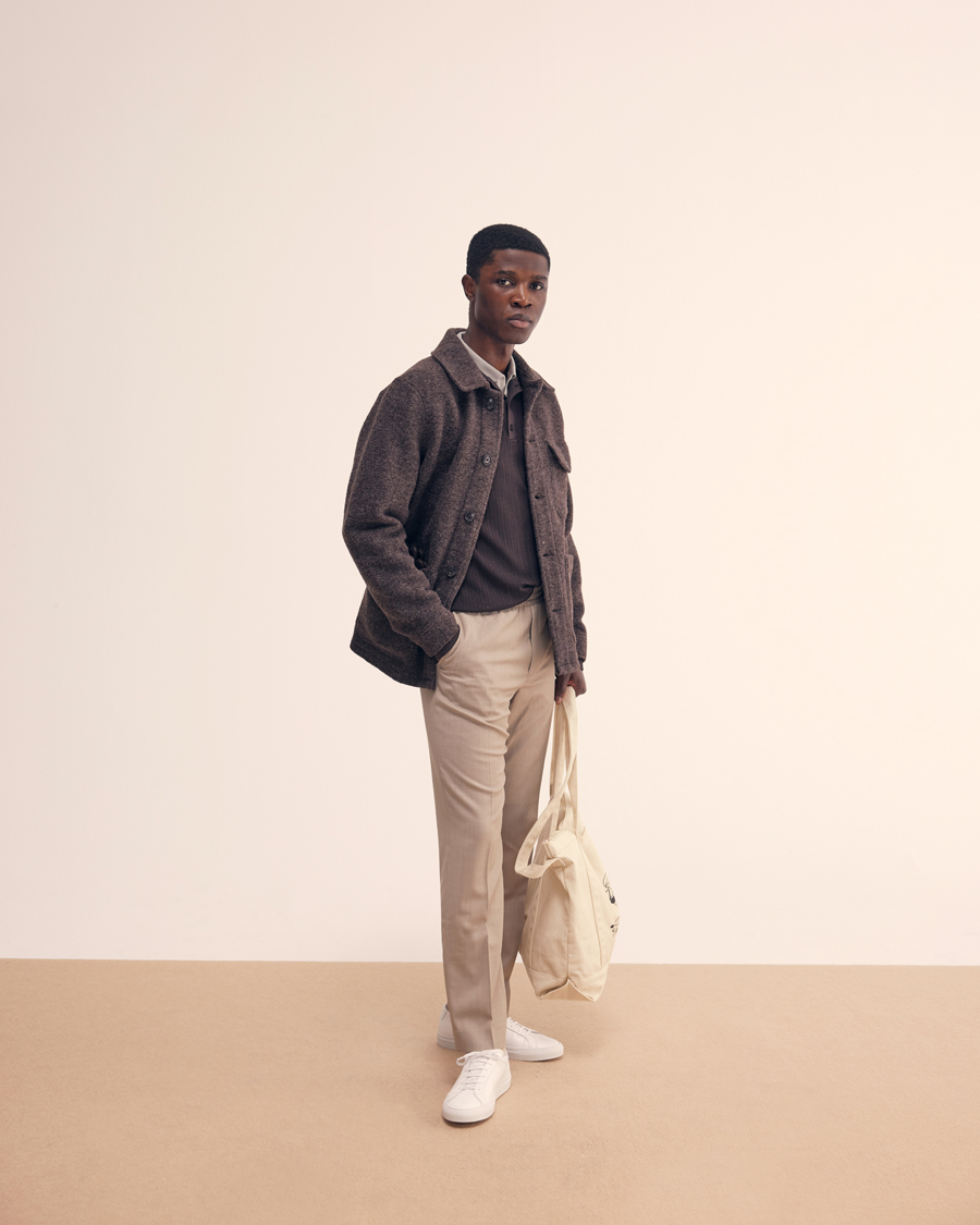 Herre | Polotrøjer | Filippa K | Soft Lycra Polo T-Shirt Green Grey