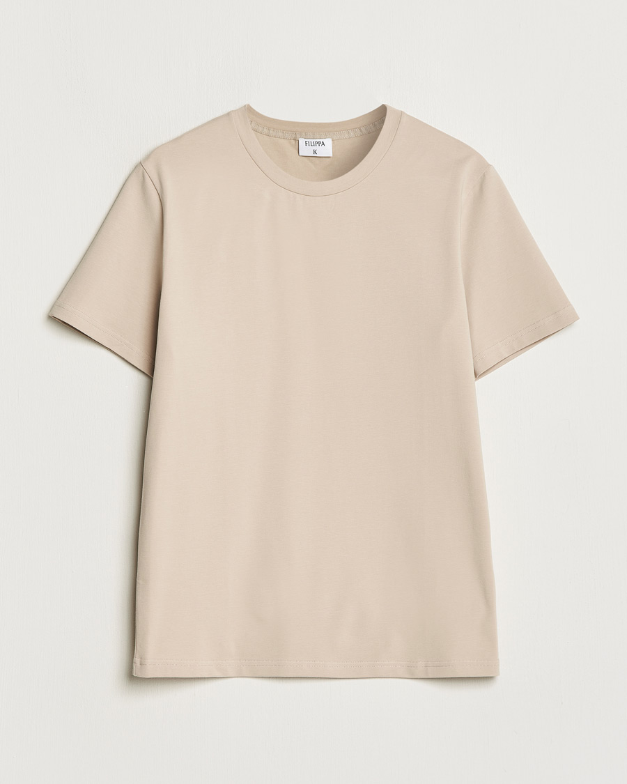 Herre | T-Shirts | Filippa K | Soft Lycra T-Shirt Light Taupe