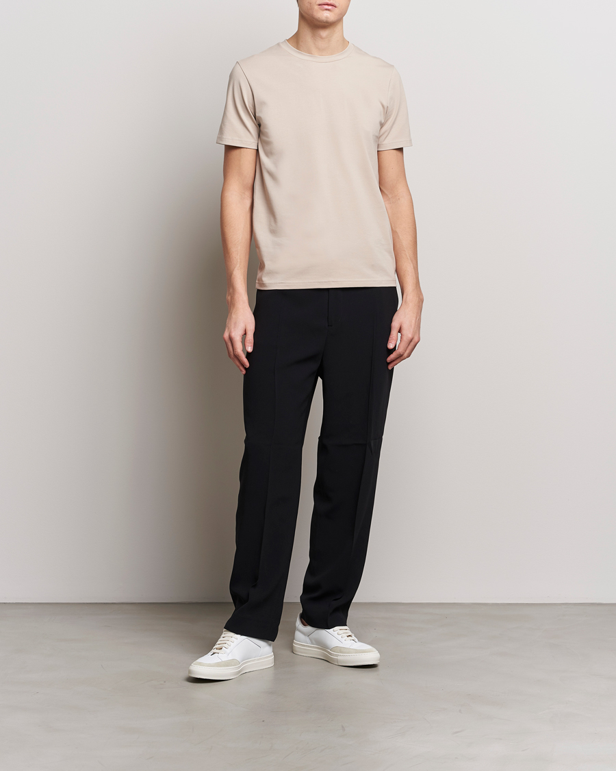 Herre | T-Shirts | Filippa K | Soft Lycra T-Shirt Light Taupe