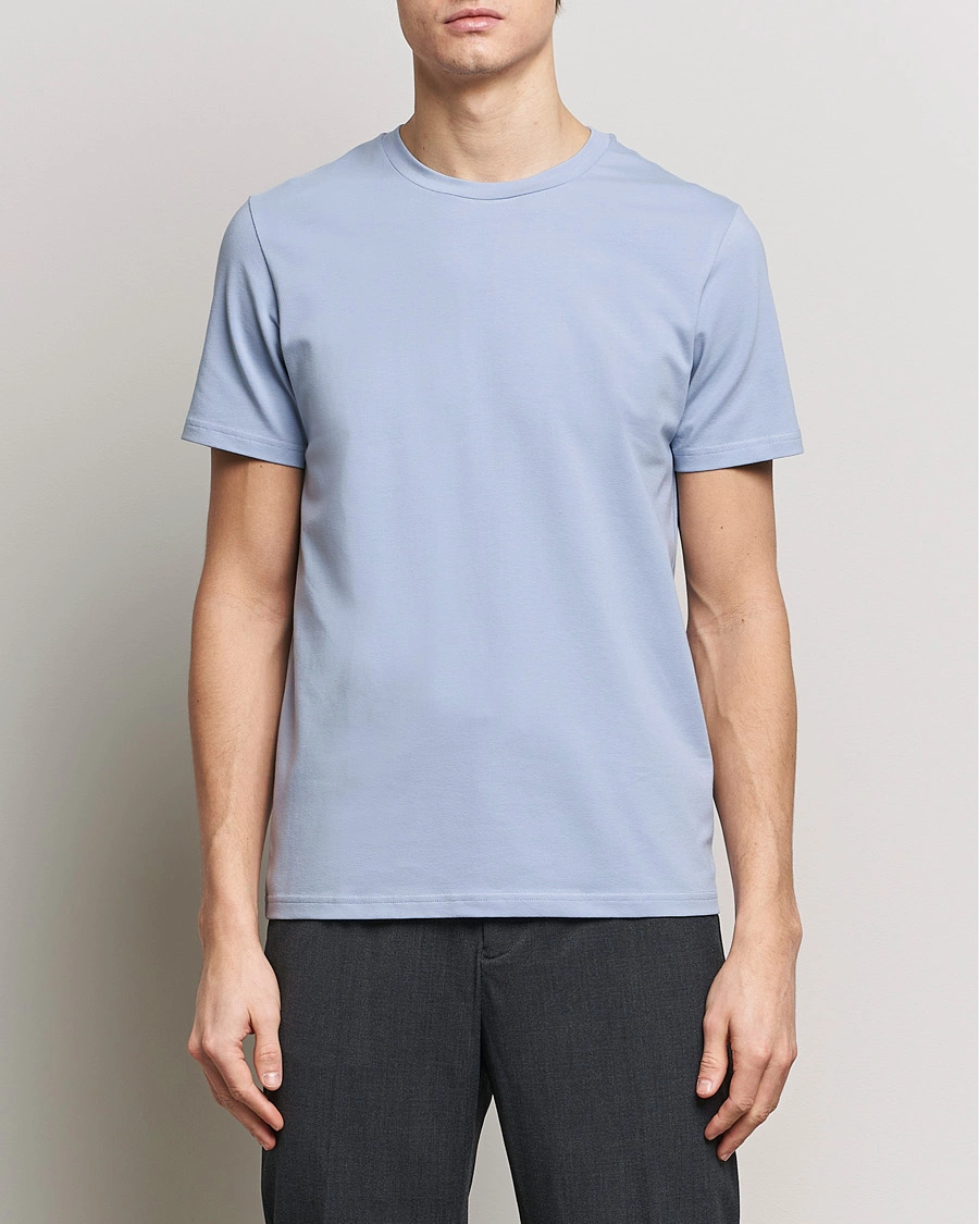 Herre | Tøj | Filippa K | Soft Lycra T-Shirt Faded Blue