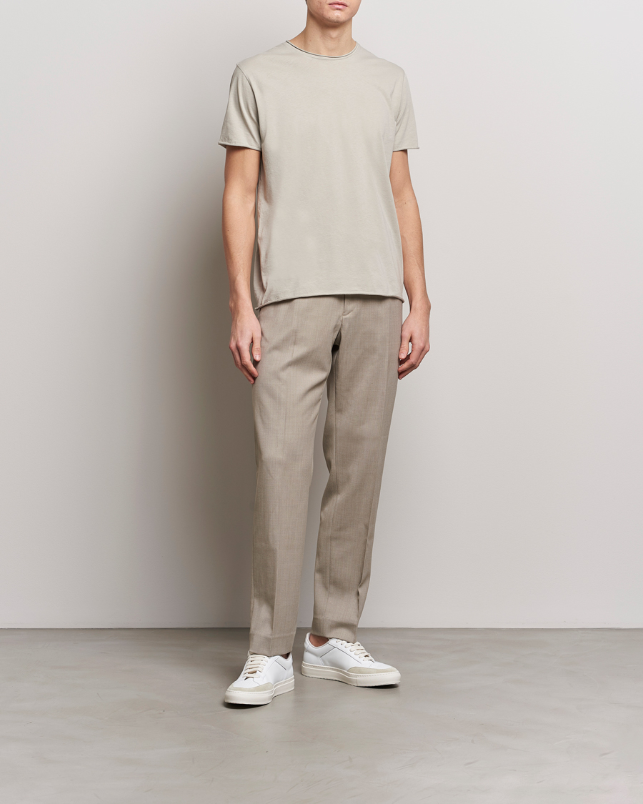 Herre | T-Shirts | Filippa K | Roll Neck Crew Neck T-Shirt Light Sage