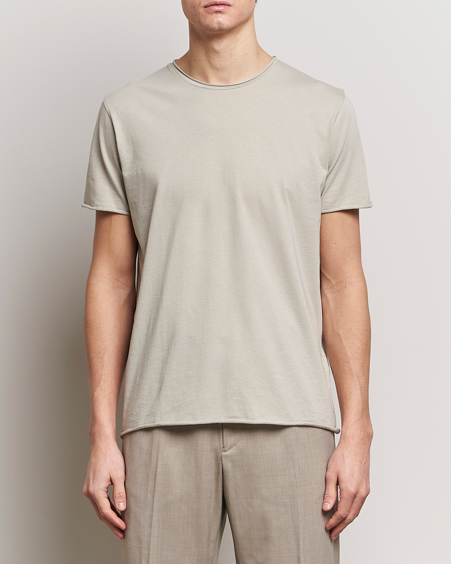 Herre | Tøj | Filippa K | Roll Neck Crew Neck T-Shirt Light Sage