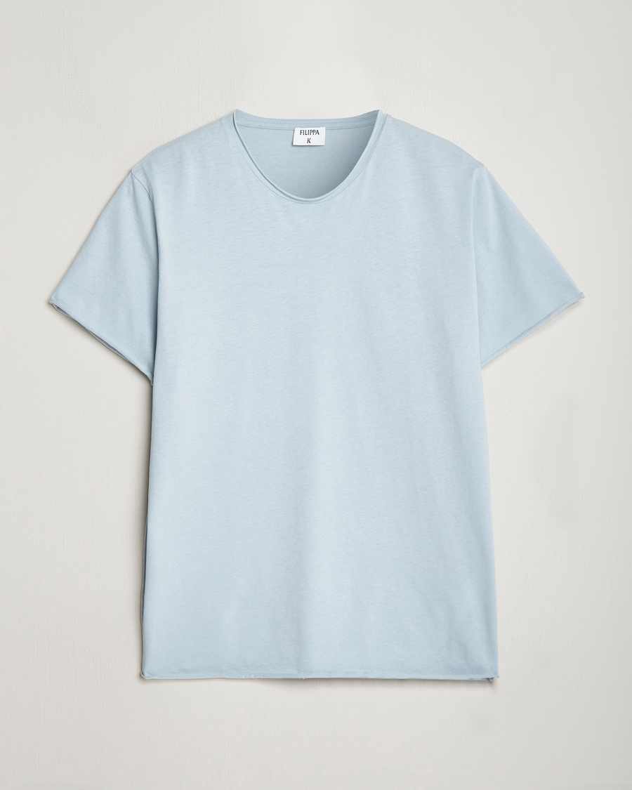 Herre |  | Filippa K | Roll Neck Crew Neck T-Shirt Dove Blue