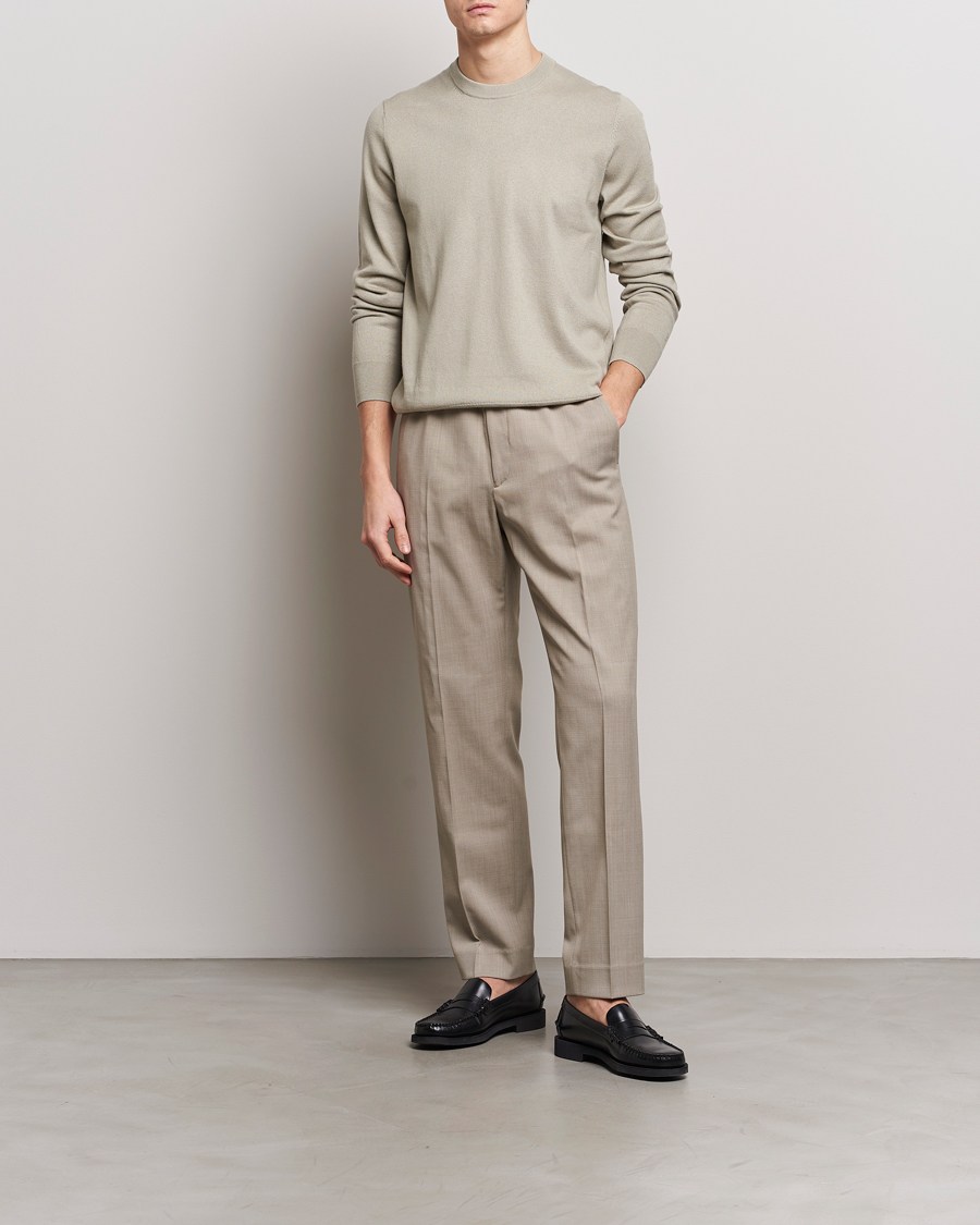 Herre | Trøjer | Filippa K | Cotton Merino Sweater Light Sage
