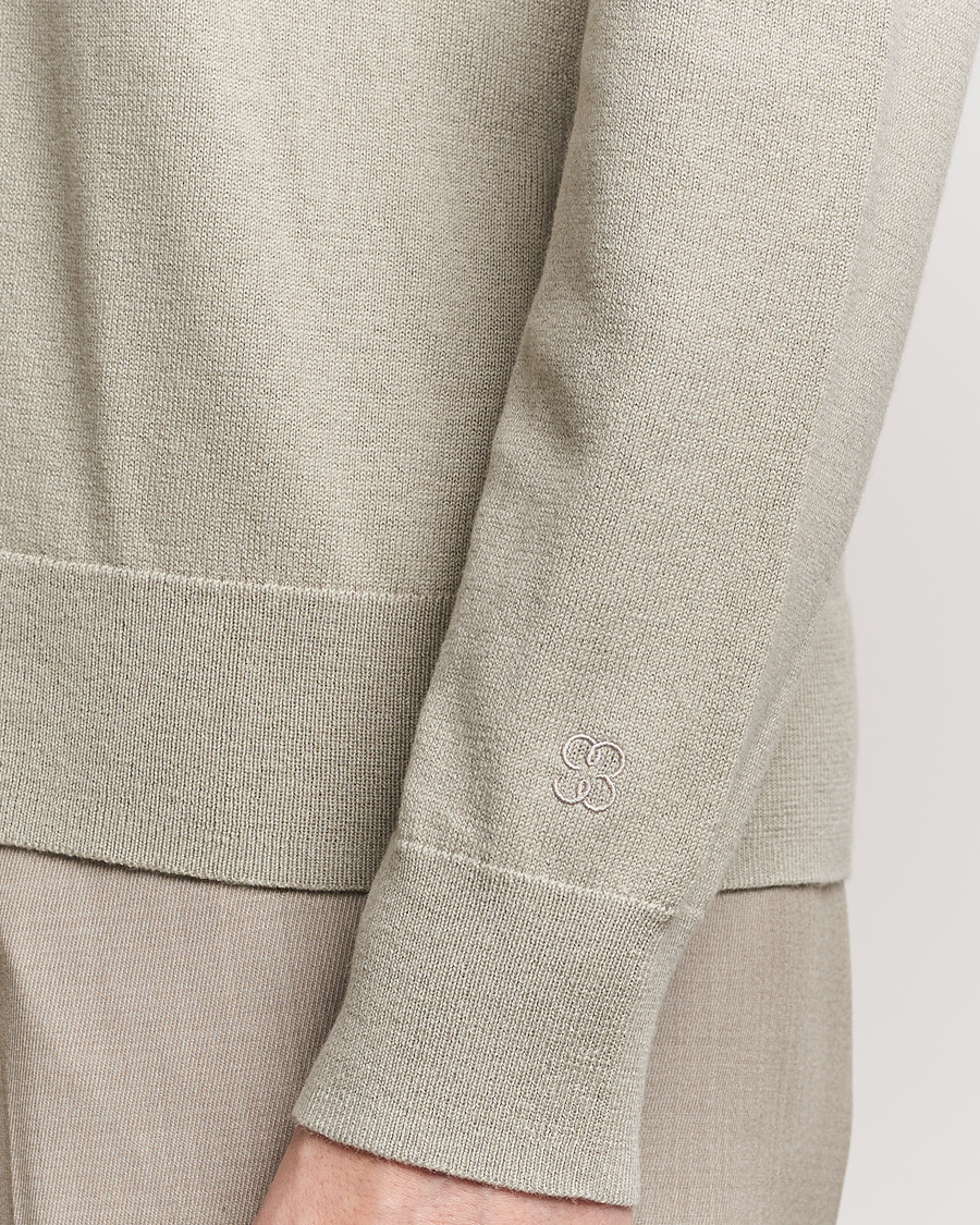 Herre | Trøjer | Filippa K | Cotton Merino Sweater Light Sage