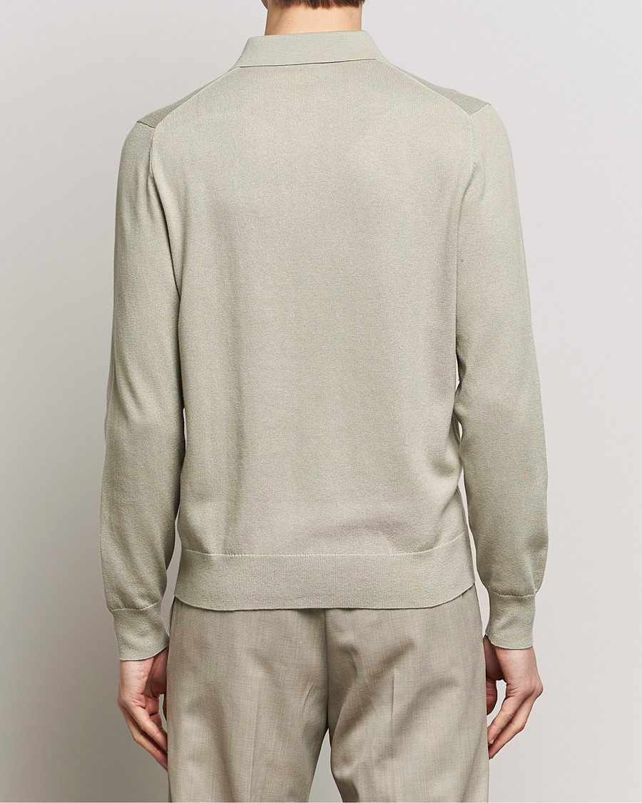 Herre | Trøjer | Filippa K | Knitted Polo Shirt Light Sage