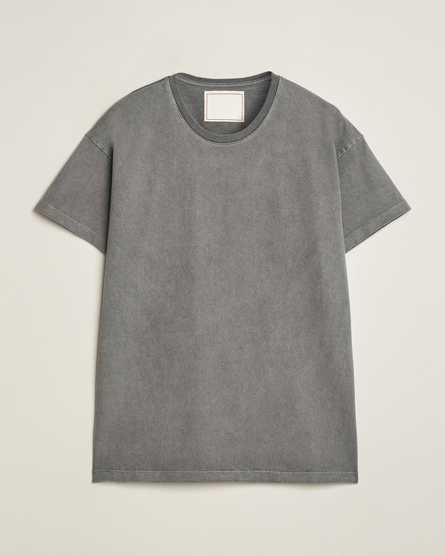 Herre | T-Shirts | Jeanerica | Marcel Heavy Crew Neck T-Shirt Washed Balck