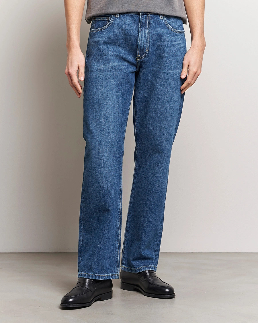 Herre |  | Jeanerica | SM010 Straight Jeans Tom Mid Blue Wash