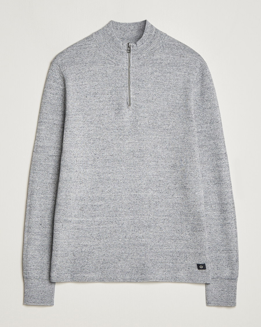 Herre | Trøjer | Dockers | Half Zip Sweater Smokestack Heather