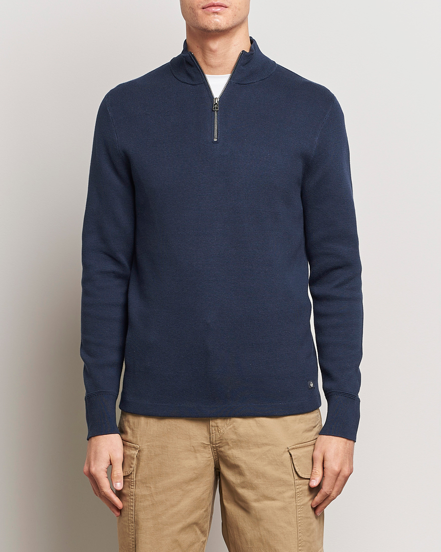 Herre | Trøjer | Dockers | Half Zip Sweater Navy Blazer