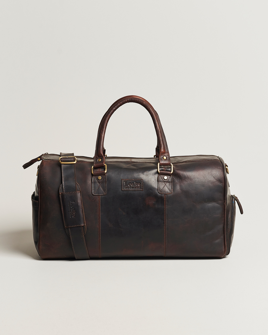 Herre | Loake 1880 | Loake 1880 | Devon Leather Travel Bag Dark Brown