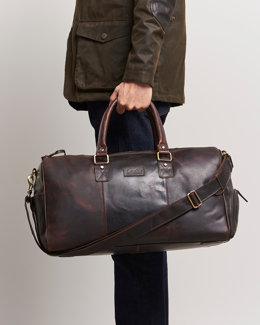 Herre | Loake 1880 | Loake 1880 | Devon Leather Travel Bag Dark Brown