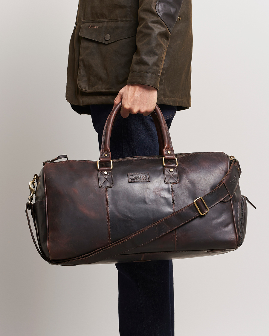 Herre | Best of British | Loake 1880 | Devon Leather Travel Bag Dark Brown