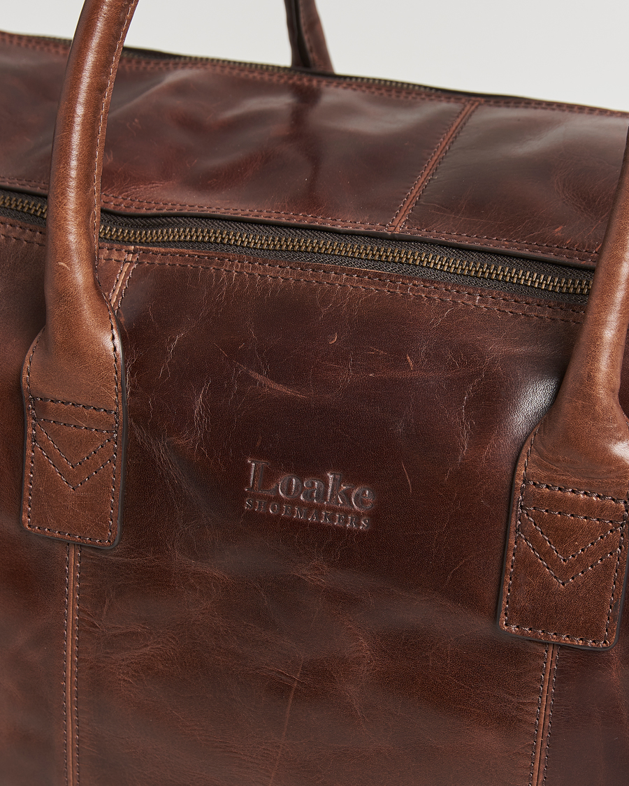 Herre | Tasker | Loake Shoemakers | Devon Leather Travel Bag Dark Brown