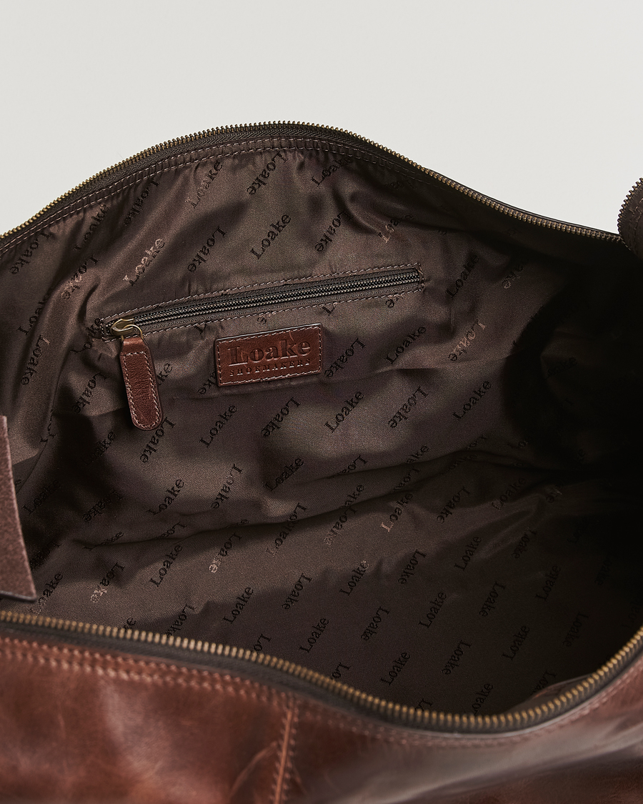 Herre | Tasker | Loake Shoemakers | Devon Leather Travel Bag Dark Brown