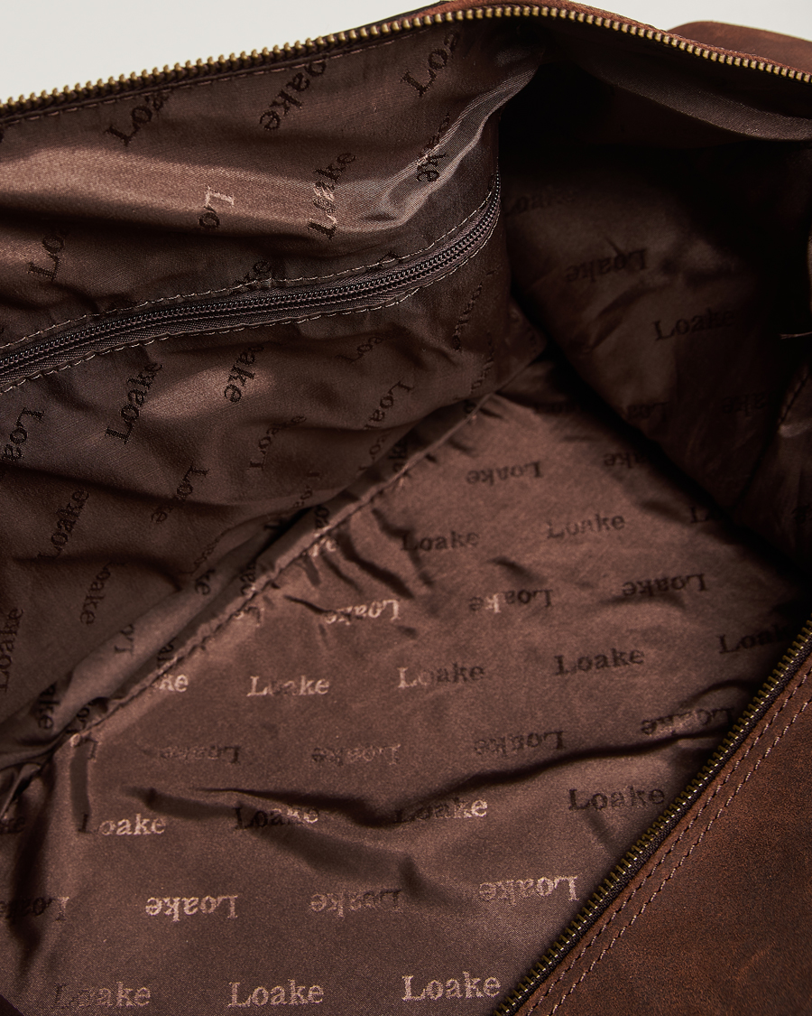 Herre | Loake 1880 Cornwall Brushed Suede Travel Bag Brown | Loake 1880 | Cornwall Brushed Suede Travel Bag Brown