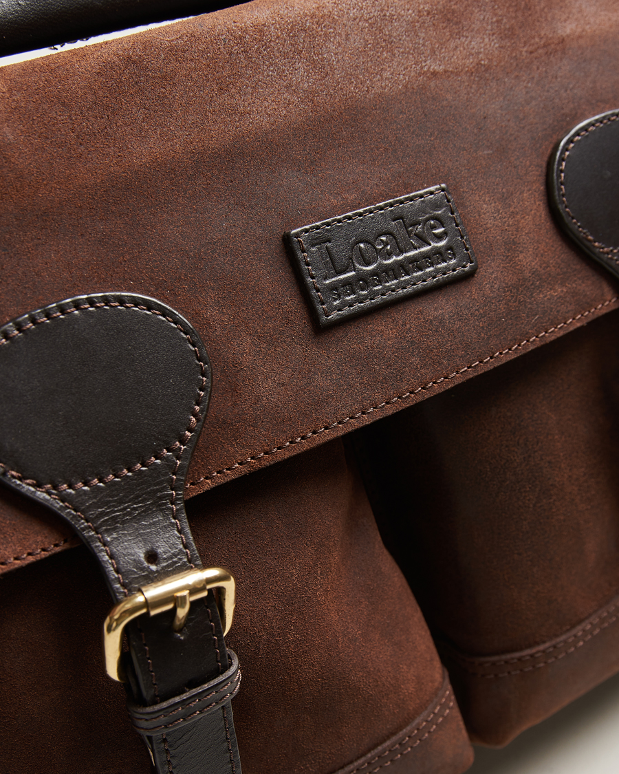 Herre | Loake 1880 Blackfriars Suede/Leather Briefcase Brown | Loake 1880 | Blackfriars Suede/Leather Briefcase Brown
