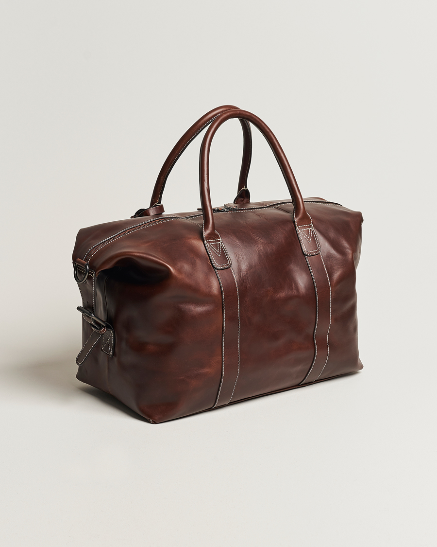 Herre | Tasker | Loake Shoemakers | Balmoral Veg Tanned Leather Overnight Bag Brown