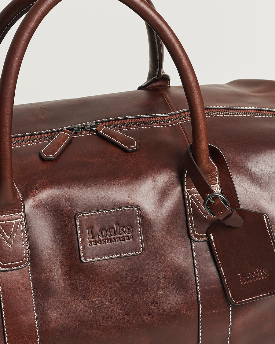 Herre | Tasker | Loake Shoemakers | Balmoral Veg Tanned Leather Overnight Bag Brown