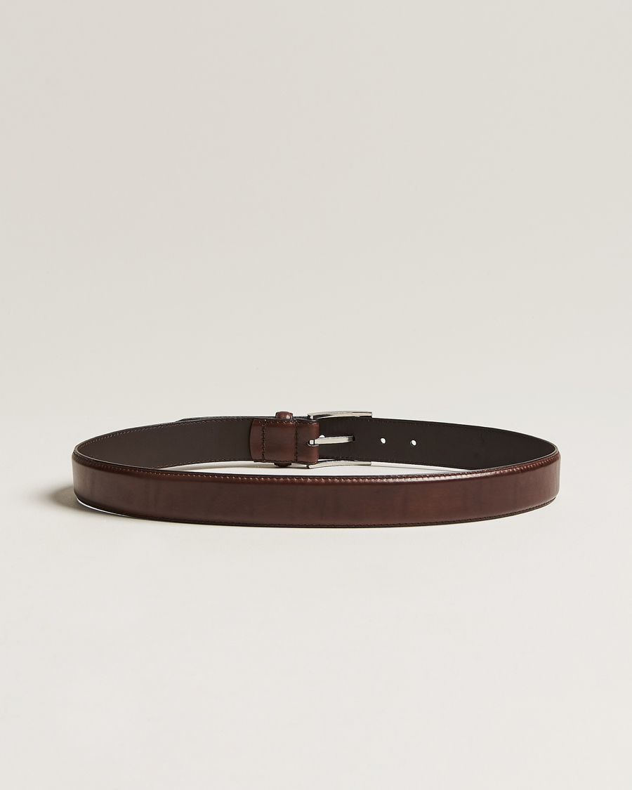 Herre | Tilbehør | Loake 1880 | Philip Leather Belt Dark Brown