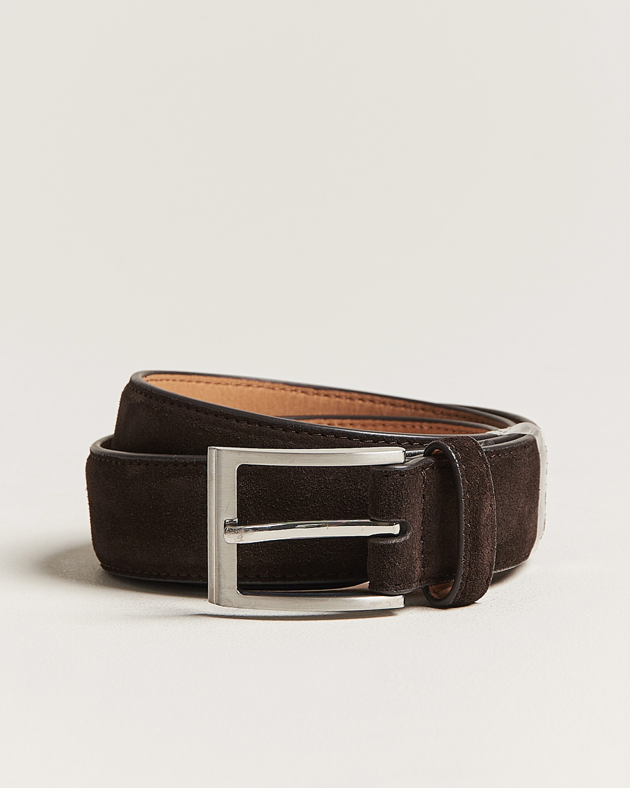 Herre | Bælter | Loake Shoemakers | William Suede Belt Dark Brown