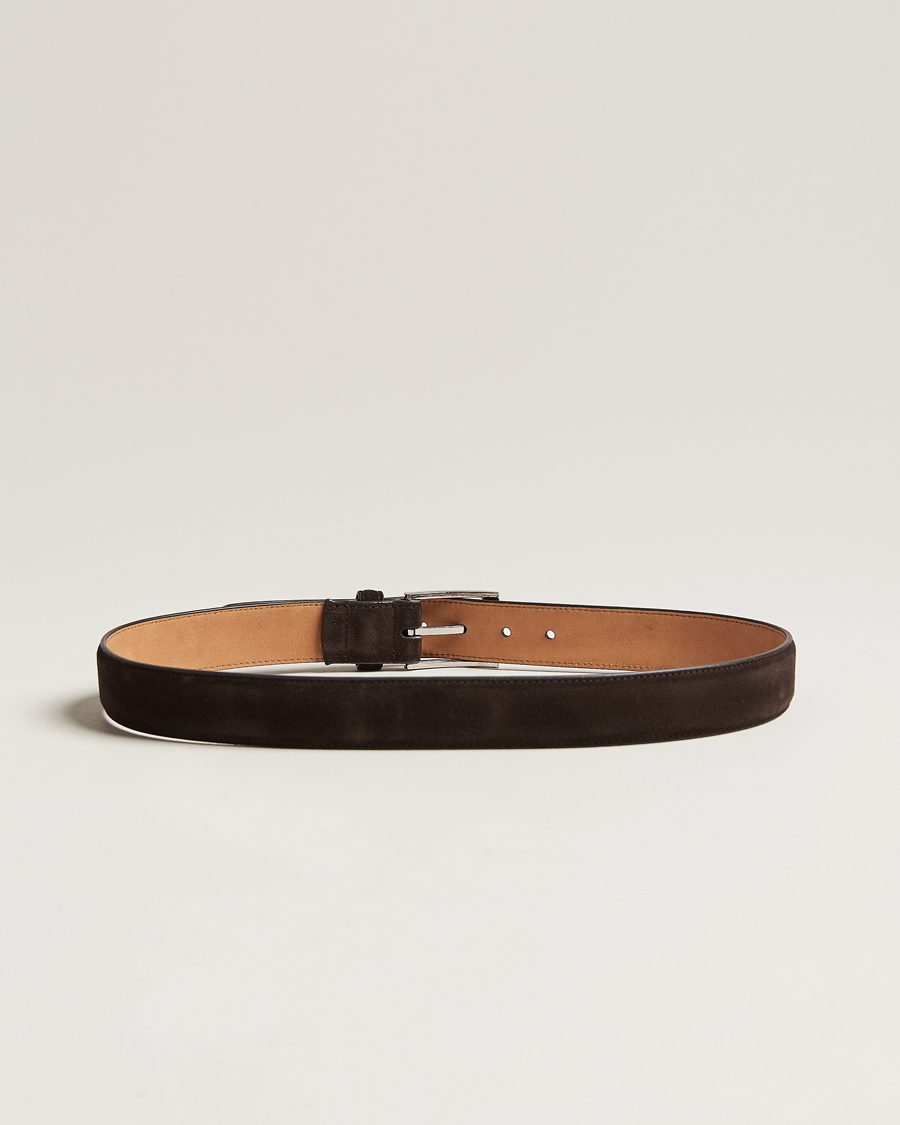 Herre | Bælter | Loake Shoemakers | William Suede Belt Dark Brown