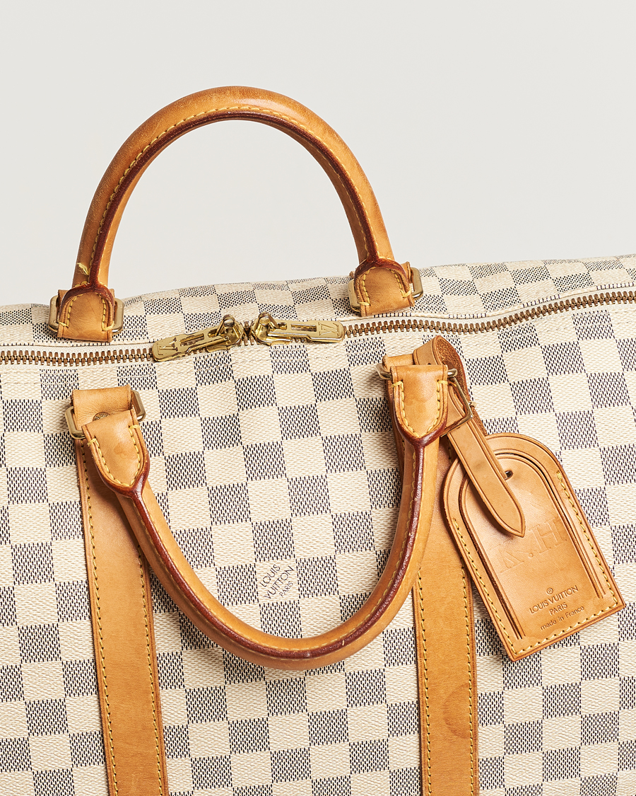 Herre | Louis Vuitton Pre-Owned Keepall 50 Bag Damier Azur | Louis Vuitton Pre-Owned | Keepall 50 Bag Damier Azur