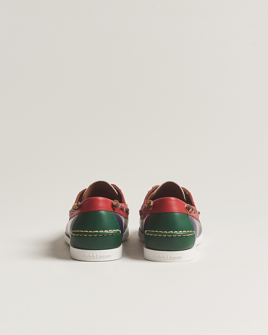 Herre | Polo Ralph Lauren Merton Leather Boat Shoe Red/White/Blue | Polo Ralph Lauren | Merton Leather Boat Shoe Red/White/Blue