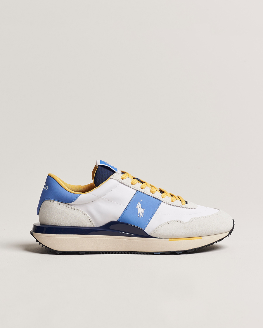Herre | Polo Ralph Lauren Train 89 Running Sneaker White/Blue/Yellow | Polo Ralph Lauren | Train 89 Running Sneaker White/Blue/Yellow