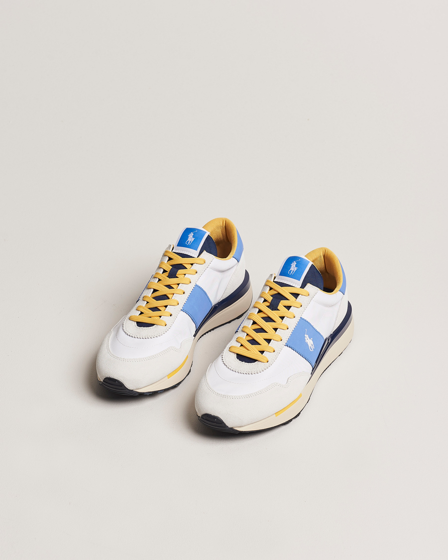 Herre | Polo Ralph Lauren Train 89 Running Sneaker White/Blue/Yellow | Polo Ralph Lauren | Train 89 Running Sneaker White/Blue/Yellow