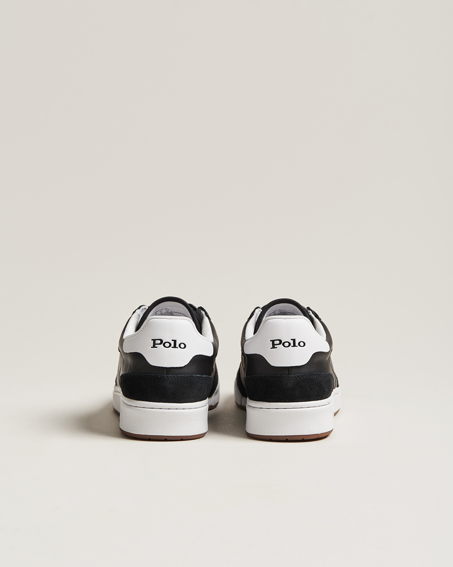 Herre | Polo Ralph Lauren CRT Leather/Suede Sneaker Black/White | Polo Ralph Lauren | CRT Leather/Suede Sneaker Black/White