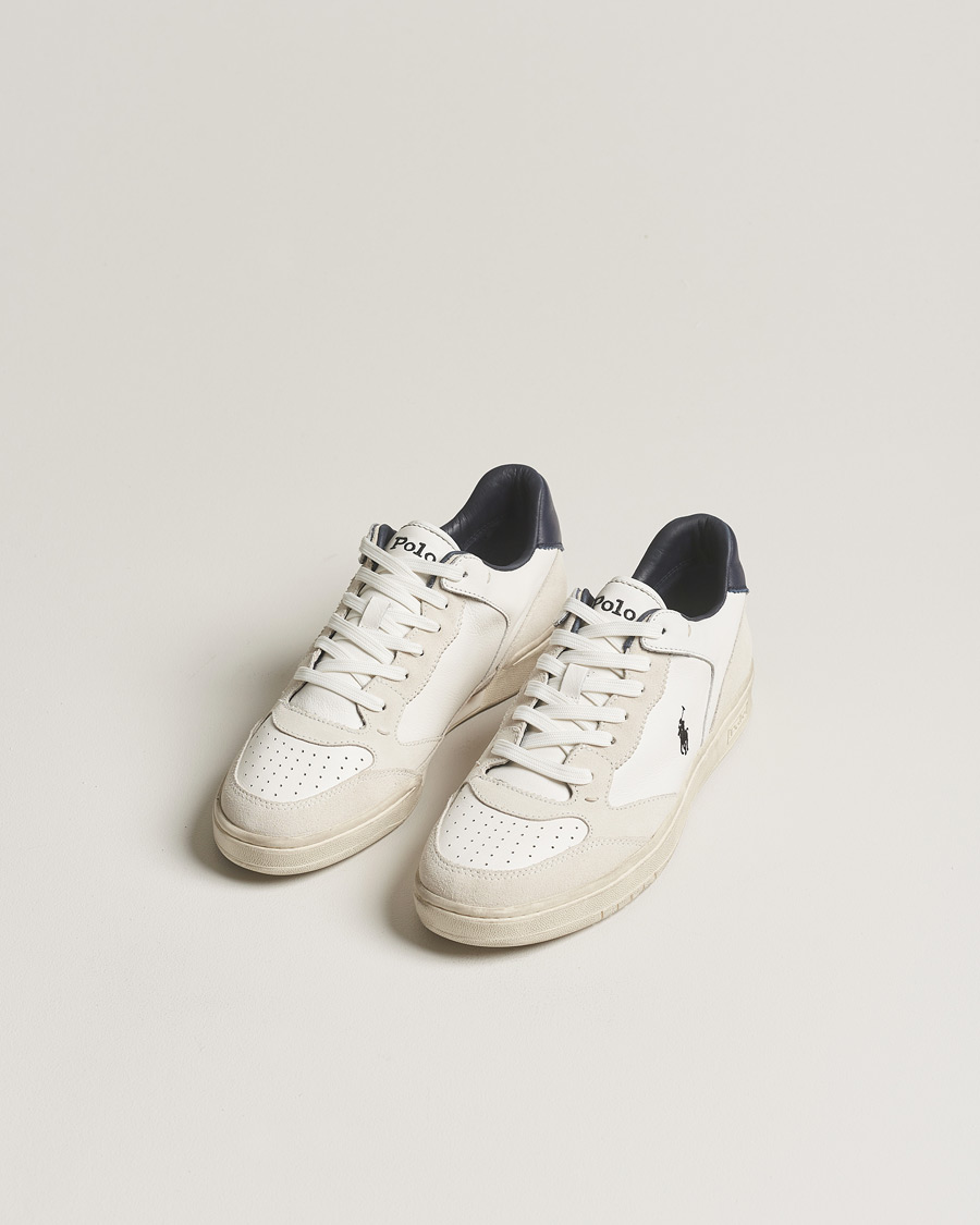 Herre | Sneakers med lavt skaft | Polo Ralph Lauren | Court Luxury Leather/Suede Sneaker White